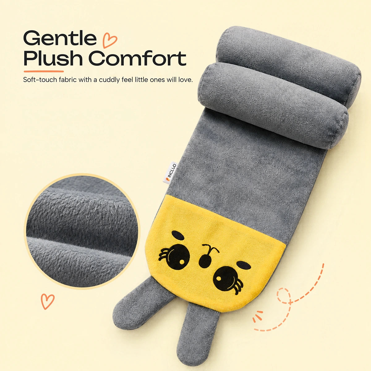 Baby Pillow with Head & Neck Support -Soft Cotton Infant Sleeping Pillow for Flat Head Protection Trending Accessories