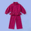 Girls Fuchsia Long Sleeve Jacket With Pants Sets 2 pc. Sets Fuchsia 1-2 Y