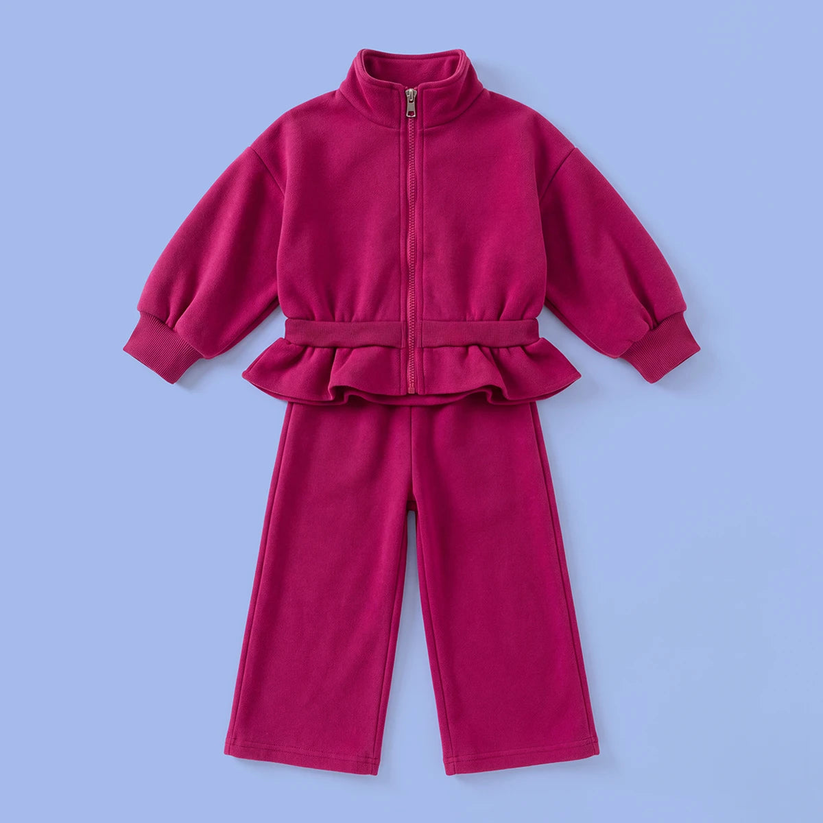 Girls Fuchsia Long Sleeve Jacket With Pants Sets 2 pc. Sets Fuchsia 1-2 Y