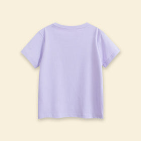 Girls Lavender Fruit Print Short Sleeve T-Shirt Tshirts