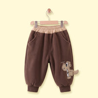 Boys Brown Dinosaur Applique Jogger Joggers Brown 1-2 Y