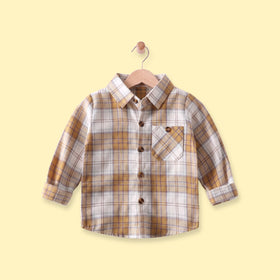 Boys Multicolor Checked Long Sleeve Shirt Shirts Multicolor 1-2 Y