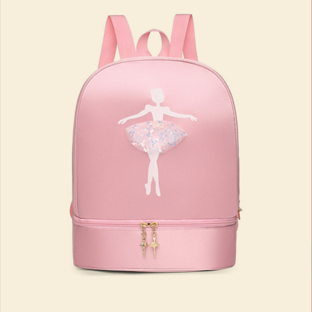 Girls Pink Ballet Motif School Backpack Trending Accessories Pink Onesize