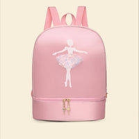 Girls Pink Ballet Motif School Backpack Trending Accessories Pink Onesize