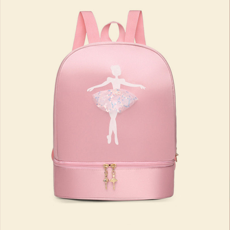 Girls Pink Ballet Motif School Backpack Trending Accessories Pink Onesize