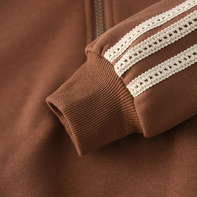 Boys Brown Solid Sweatshirt With Pants Co-ord Set 2 pc. Sets