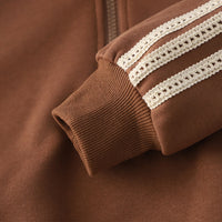 Boys Brown Solid Sweatshirt With Pants Co-ord Set 2 pc. Sets