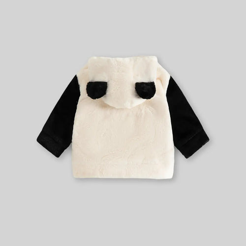 Girls White Polar Fleece Hooded Zipper Jacket Coats & Jackets