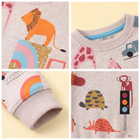 Boys Light Grey Graphic Round Neck Sweatshirt Sweatshirts & Hoodies