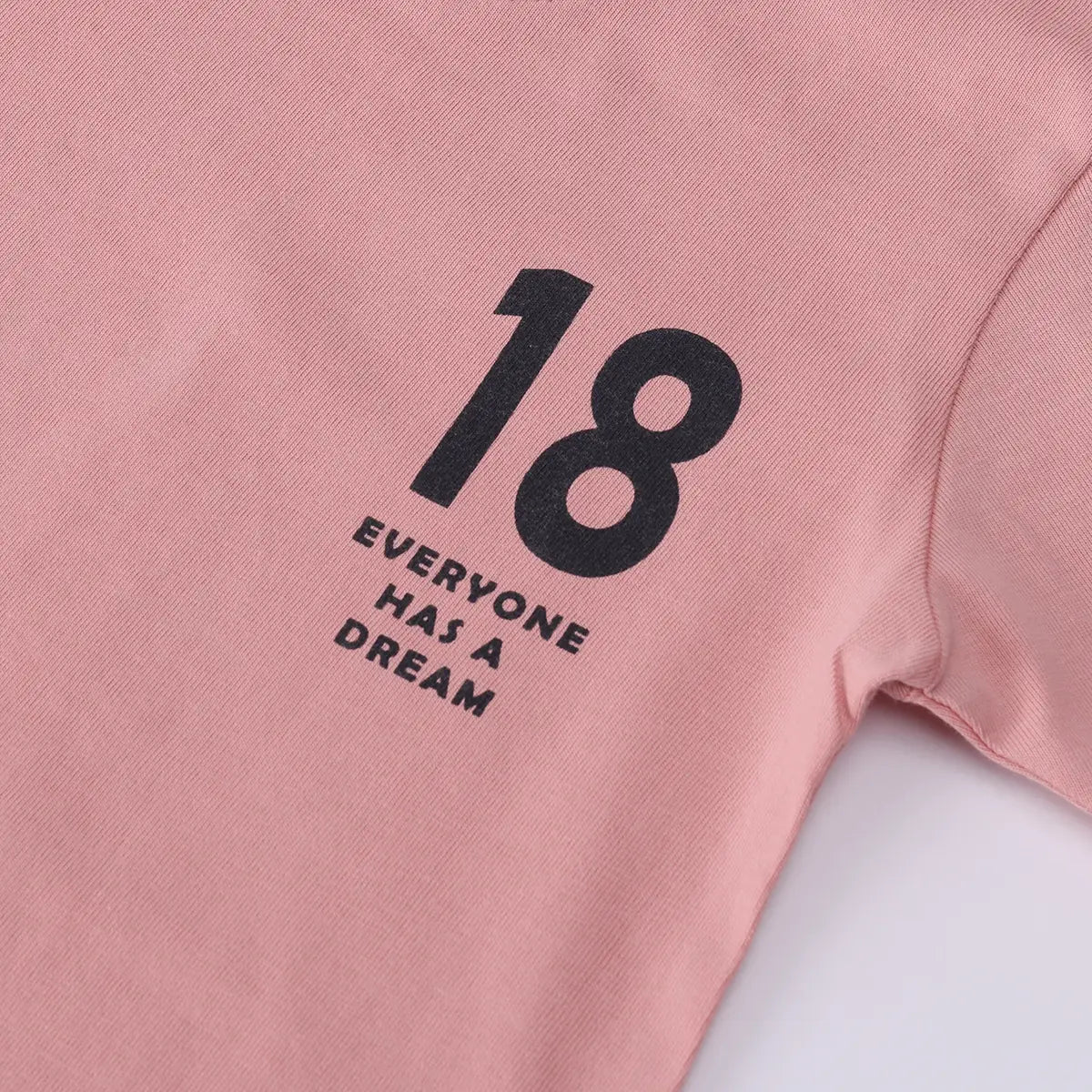 Boys Pink Typographic Printed Short Sleeve T-Shirt With Shorts Sets 2 pc. Sets