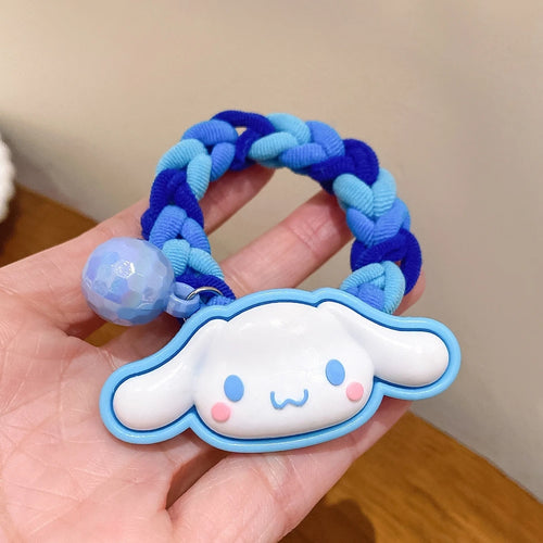 Pack of 5 Pcs Girls Multicolour Cartoon Braided Ponytail Holders Clips