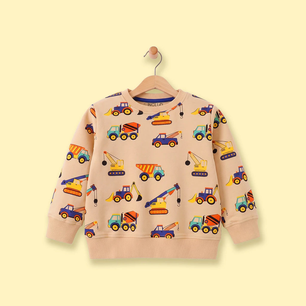 Boys Apricot Graphic Long Sleeve Sweatshirt Sweatshirts & Hoodies Apricot 1-2 Y
