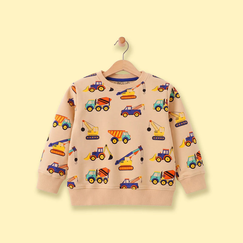 Boys Apricot Graphic Long Sleeve Sweatshirt Sweatshirts & Hoodies Apricot 1-2 Y