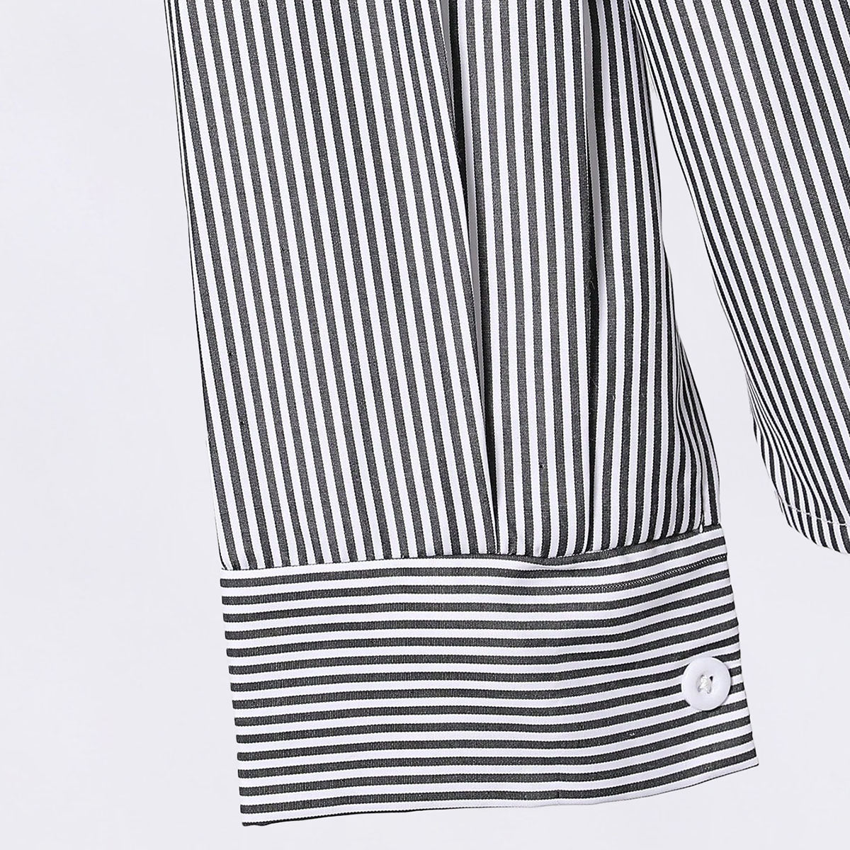 Girls Black Striped Shirt with Scarf and Straight Fit Pants Sets Sets