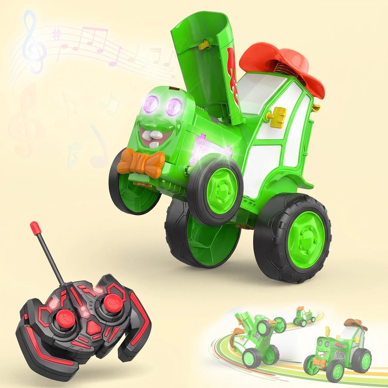 Remote Control Jumping Tractor Toy for Kids 3 Years Plus Trending Accessories Green Onesize