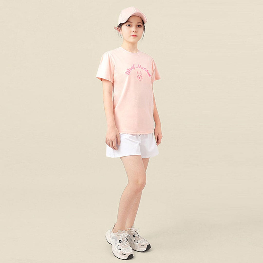 Girls Printed Short Sleeves Casual T-Shirt Tshirts   