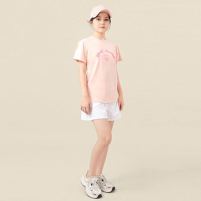 Girls Printed Short Sleeves Casual T-Shirt Tshirts   