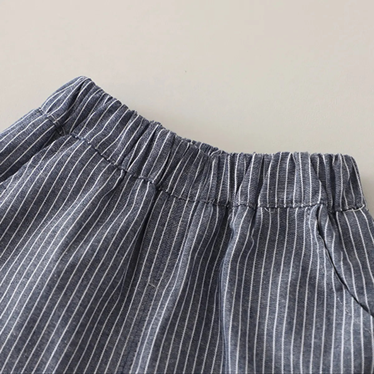 Boys Dark Grey Striped Zip-Up T-Shirt With Shorts Sets Sets