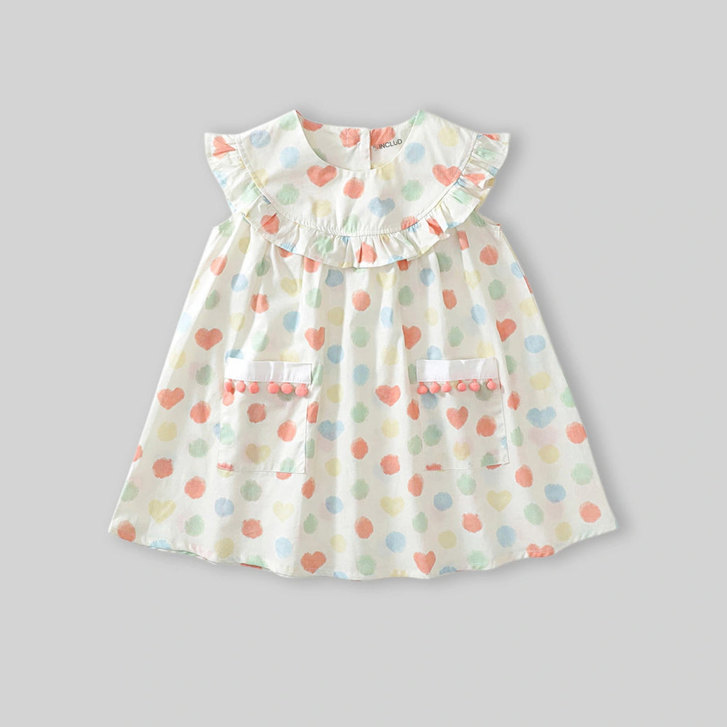 Girls Off-White Heart Printed Sleeveless Top Tops