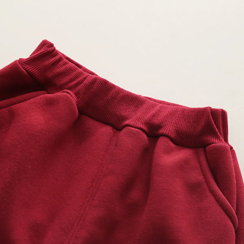 Boys Red Hooded Sweatshirt With Jogger Co-ord Sets Sets
