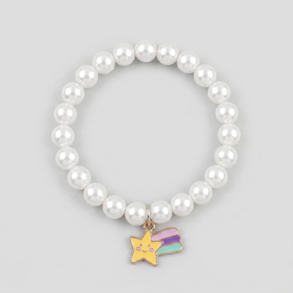 Pack Of 5 Girls Multicolour Pearl Balloon and Butterfly Bracelet Sets Bracelet