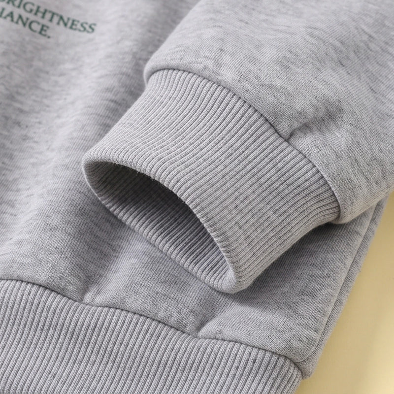 Boys Grey Typographic Sweatshirt & Jogger Sets Sets