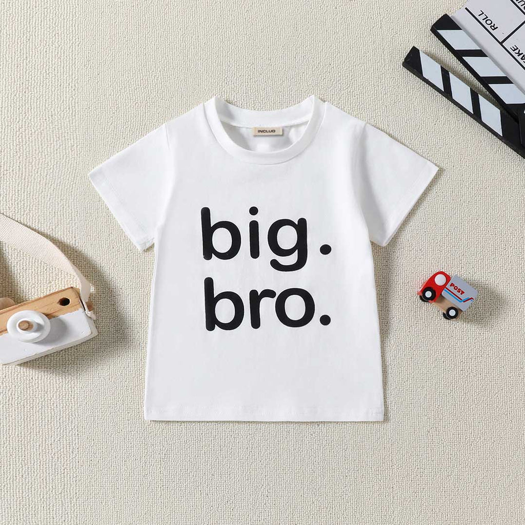 Boys Short Sleeve Alphabet Printed T-Shirt Tshirts White 2-3 Y 
