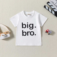 Boys Short Sleeve Alphabet Printed T-Shirt Tshirts White 2-3 Y 