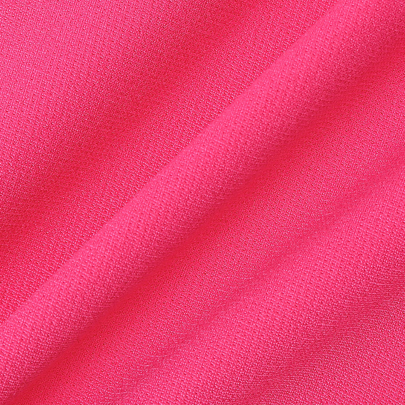 Girls Fuchsia Long Sleeves Ruffled Neck Top With Pants Set 2 pc. Sets