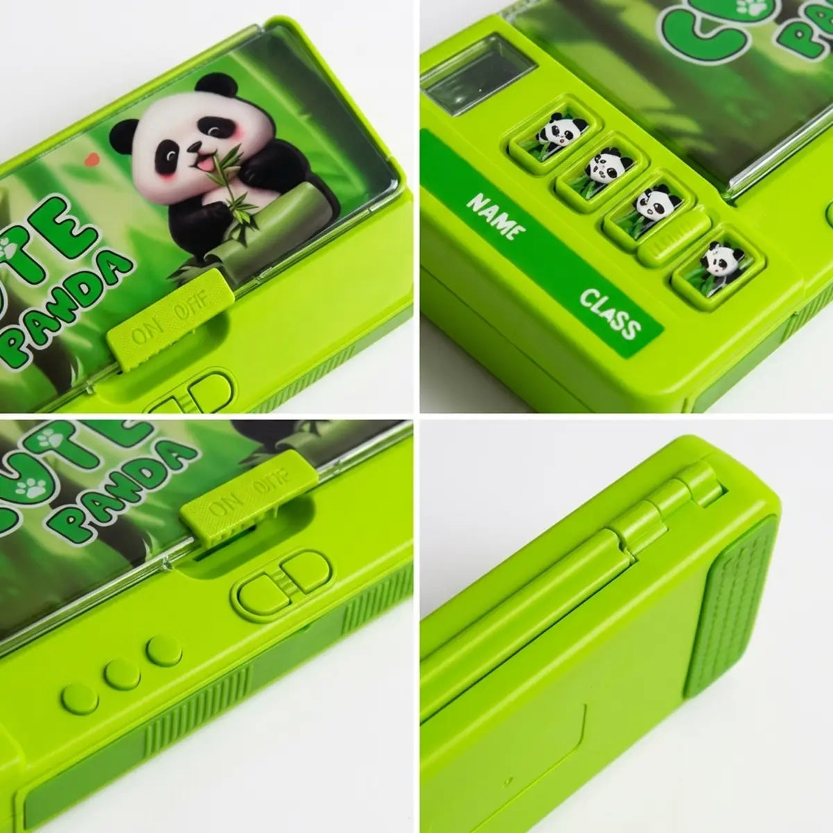 Panda Theme Magnetic Pencil Box Multi-Compartment School Stationery Box Trending Accessories