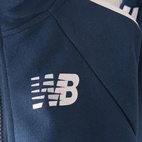 Boys Blue Solid Winter Zipper Jacket With Trackpants Co-ord Set 2 pc. Sets