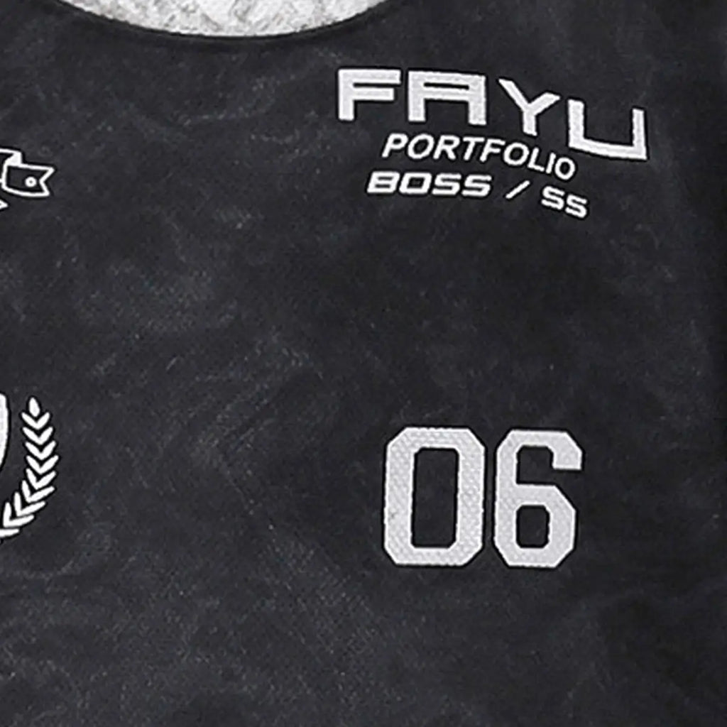 Boys Black Abstract Print T-Shirt With Shorts Co-ord Sets Sets
