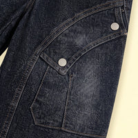Boys Dark Grey Denim Cargo Shorts Cargo Shorts