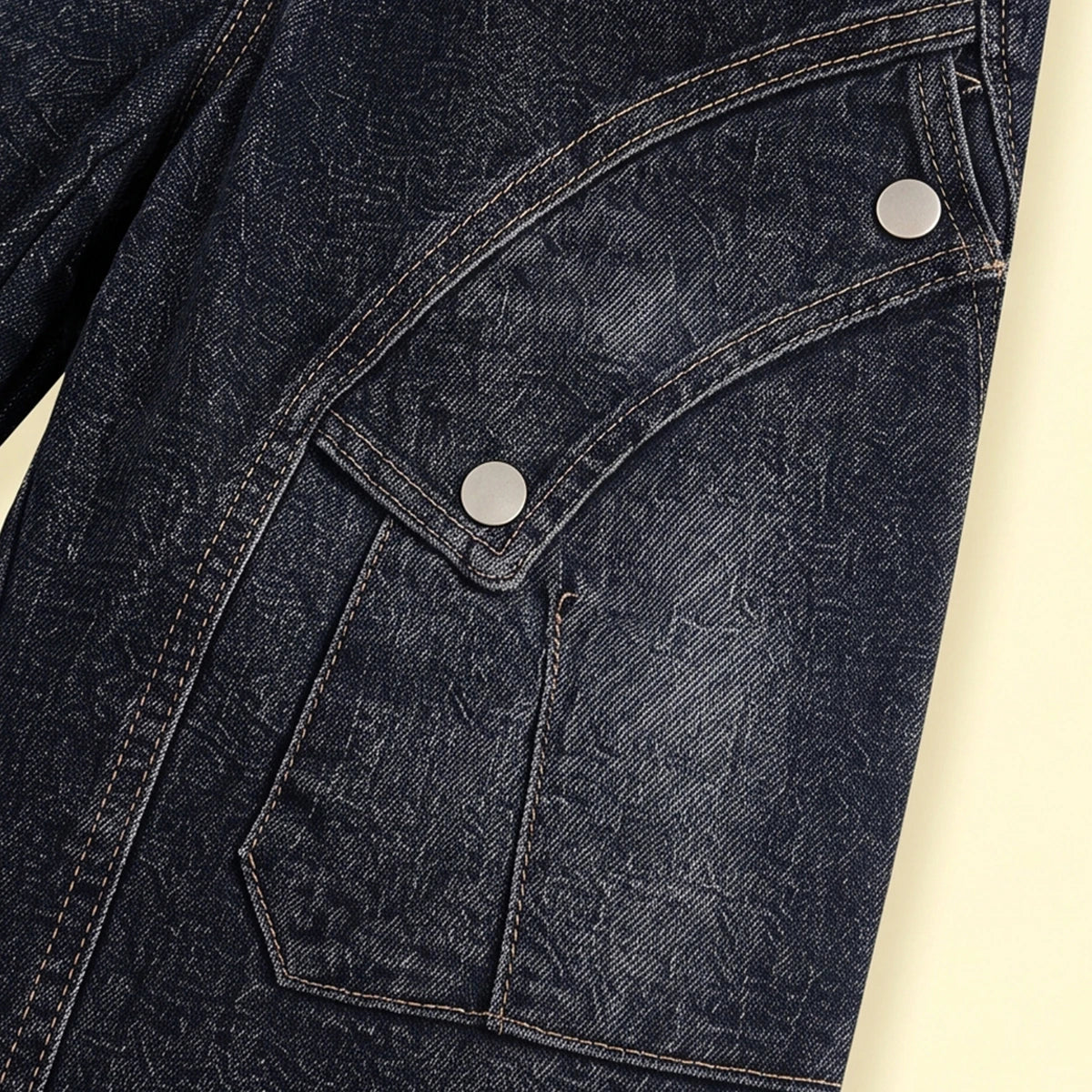 Boys Dark Grey Denim Cargo Shorts Cargo Shorts