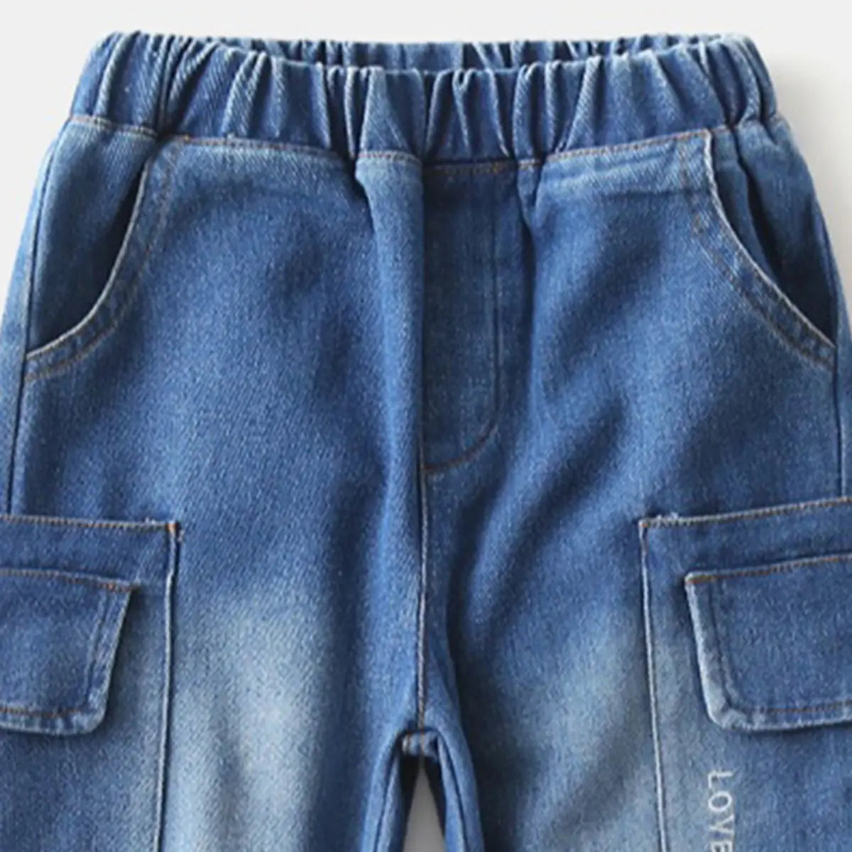 Boys Blue Denim Cargo Jogger Pants Pants