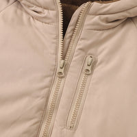 Boys Beige Long Sleeve Hooded Zip-up Jacket Coats & Jackets