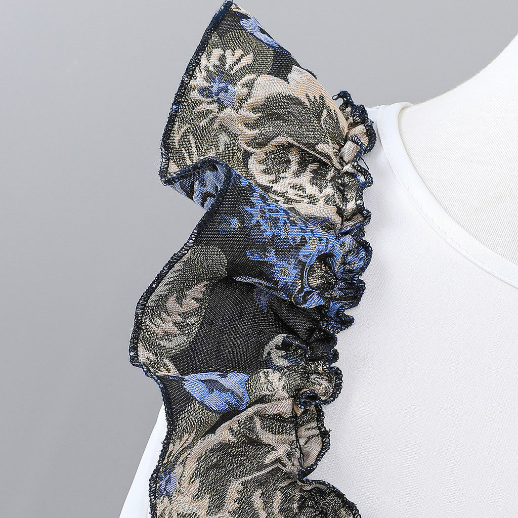 Girls Multicolor Sleeveless Floral Print Ruffle Dress Casual Dresses