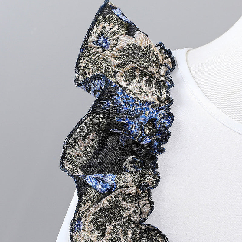 Girls Multicolor Sleeveless Floral Print Ruffle Dress Casual Dresses