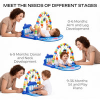 Dolphin Kick & Play Piano Gym - Baby Activity Mat Suitable For 0-3Y Trending Accessories