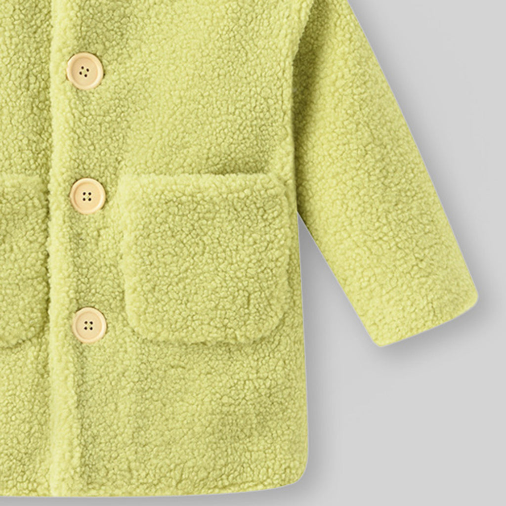 Girls Lime Yellow Spread Collar Tailored Jacket Coats & Jackets