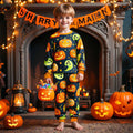 Boys Black Halloween Pumpkin Printed T-Shirt With Jogger Co-ord Sets 2 pc. Sets Black 3-4 Y