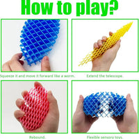 Kids Multicolor Fidget Worm Caterpillar Toy Trending Accessories