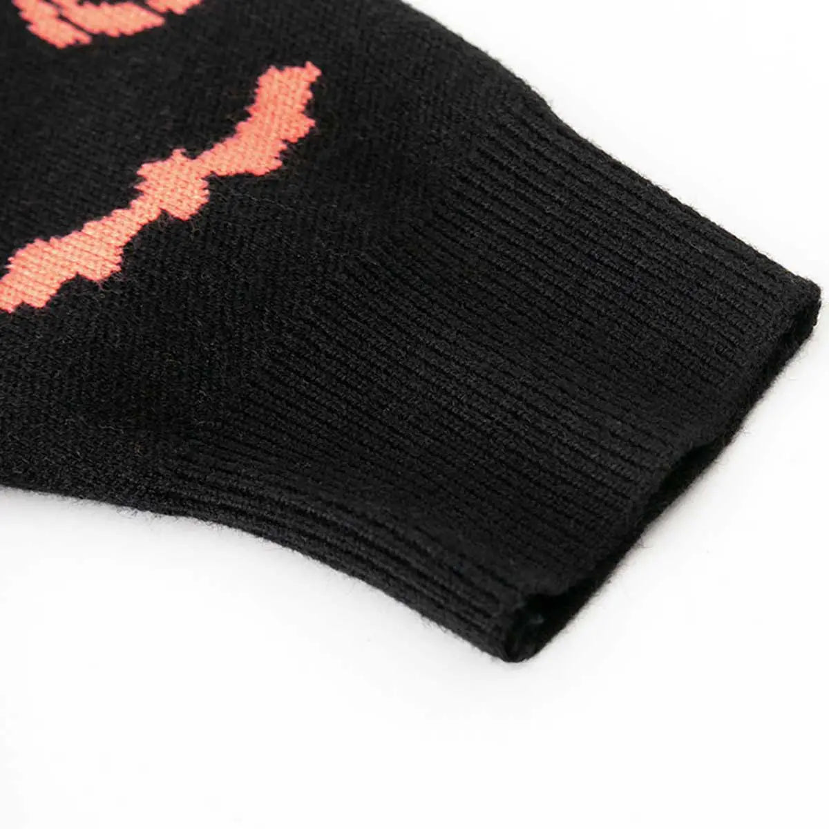 Girls Black Self-Design Halloween Theme Sweater Sweaters & Cardigans