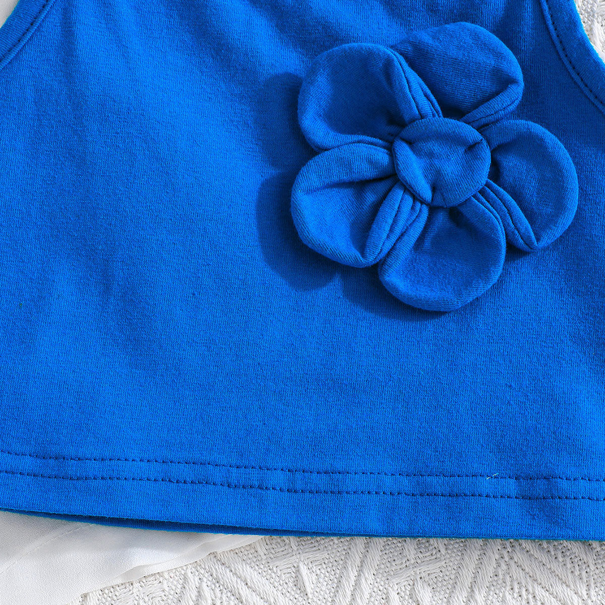 Girls Long Sleeves Shirt With Blue Camisole Top And Shorts Set 3 pc. Sets