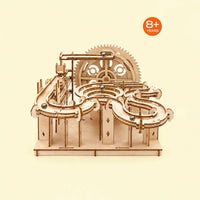 3D Wooden Marble Run - Laser-Cut Mechanical Model Kit with Steel Marbles Trending Accessories Beige Onesize