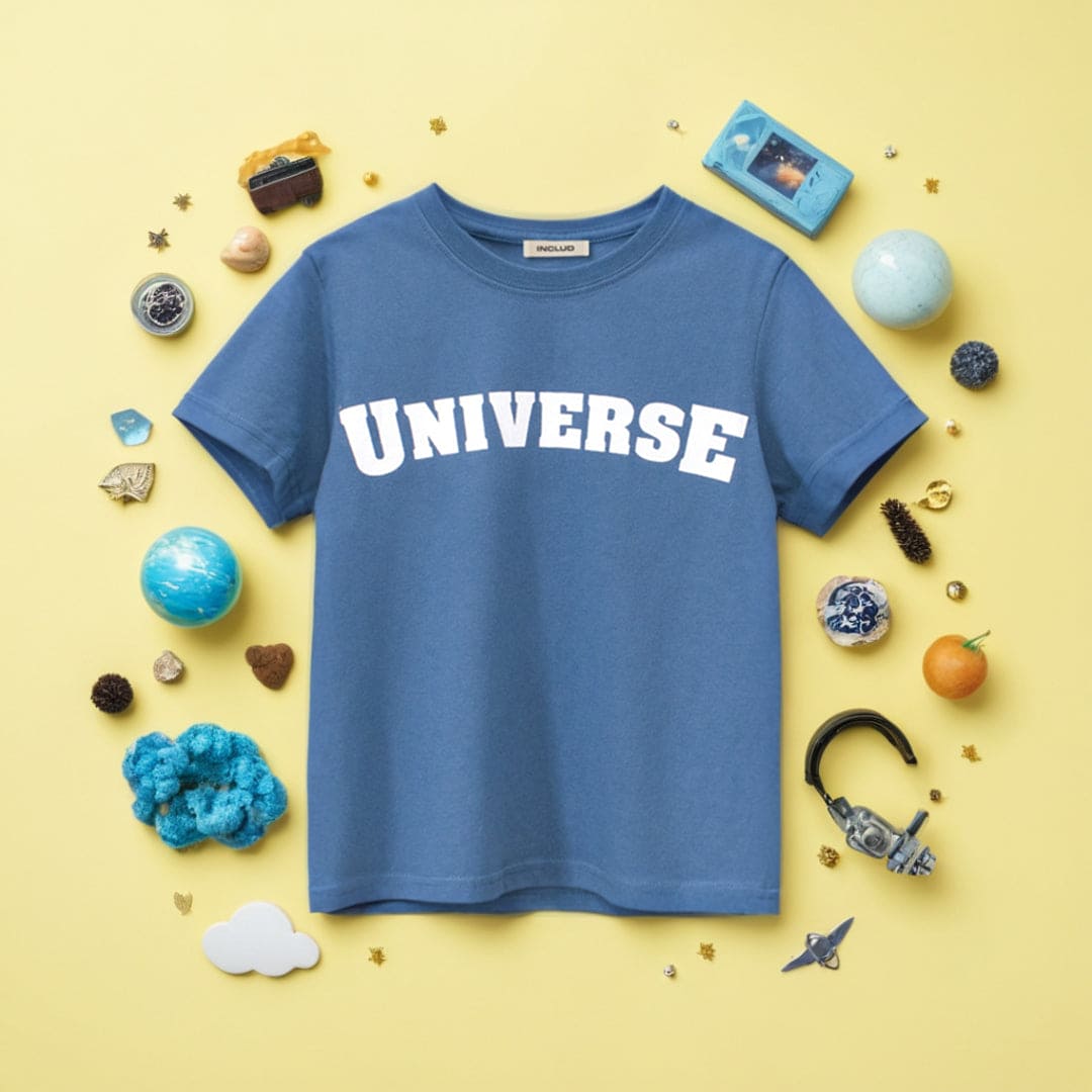 Boys Oversize Short Sleeves T-shirt Tshirts Blue 7-8 Y 