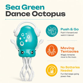 Sea Green Dancing Octopus Push & Go Toy for Kids Trending Accessories