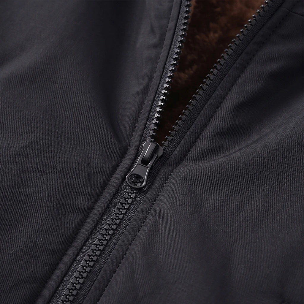 Boys Black Long Sleeve Hooded Zip-up Jacket Coats & Jackets