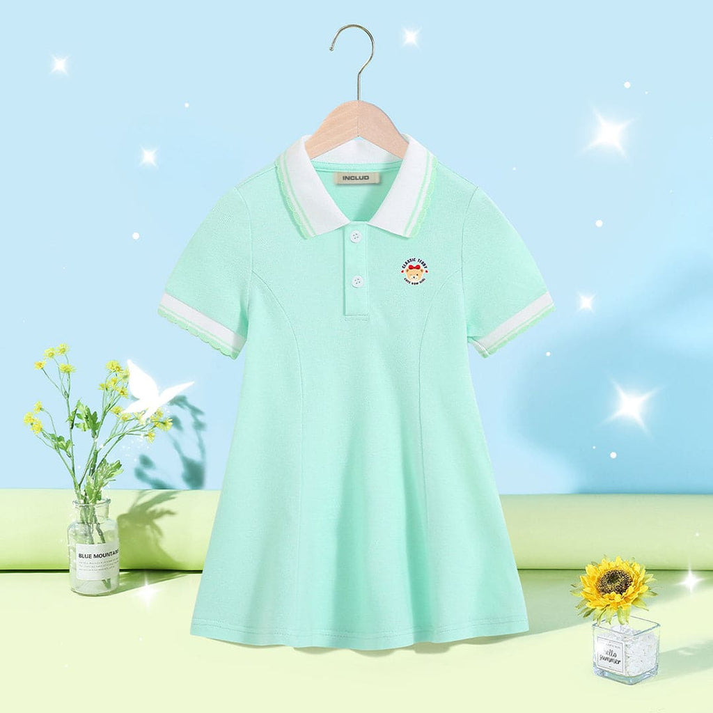 Girls Princess Line Polo T-shirt Dress
