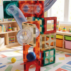 Multicolour STEM Magnetic Rolling Ball Building Blocks Tiles Set Trending Accessories